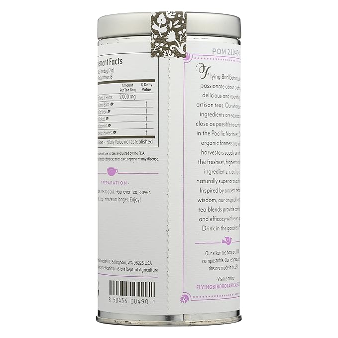 FLYING BIRD BOTANICALS Peace Of Mind Tea 15 CT