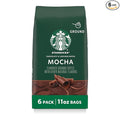 Starbucks Ground Coffee Flavored Hot or Iced Coffee Mocha Six 11 oz Bags