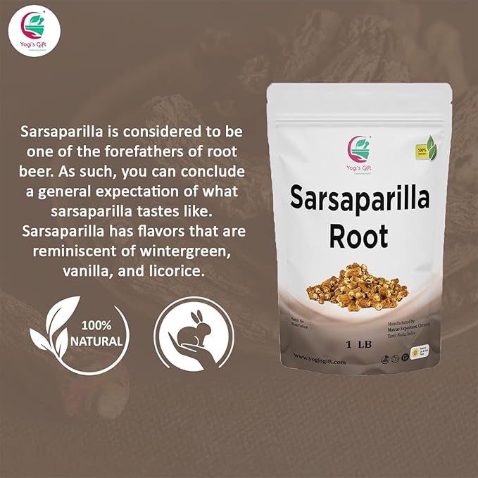 Sarsaparilla Root Whole 1 LB | Indian Sarsaparilla | Hemidesmus indicus | by Yogi's Gift®