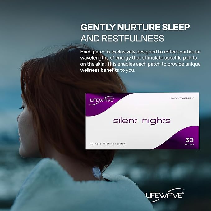 LifeWave Silent Nights Patches - Patented Form of Phototherapy - A Healthy Sleep Enhancer - 30 Patches in Sleeve - No Drugs or stimulants