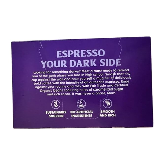Death Wish Coffee Espresso Roast Single Serve Coffee Pods - Fair Trade and Organic (10 Count) (Pack of 2)