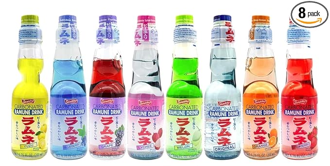 Ramune Japanese Soda Variety Pack – 8 Flavors in Sprout Talk's Box