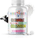 Nurse Julie's Chewable Colostrum Tablets for Kids - 100% Grassfed New Zealand Colostrum - Immune Support Gut Health in Children - 60 Tablets - 2 Month Supply
