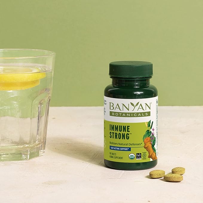 Banyan Botanicals Organic Immune Strong – Systemic Defense &amp Cellular Fortification – with Turmeric Tulsi &amp Ashwagandha for Year-Round Immune Support – 90 Tablets – USDA Organic