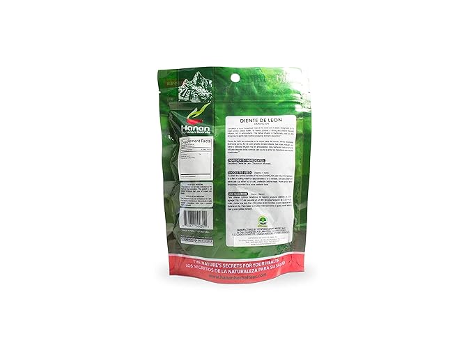 Hanan Peruvian Secrets Diente De Leon Herbal Tea | 100% Natural Dandelion Leaves | 1.06oz / 30g | Naturally Supports Healthy Digestion | Soothes Occasional Stomach Discomfort -3 Pack