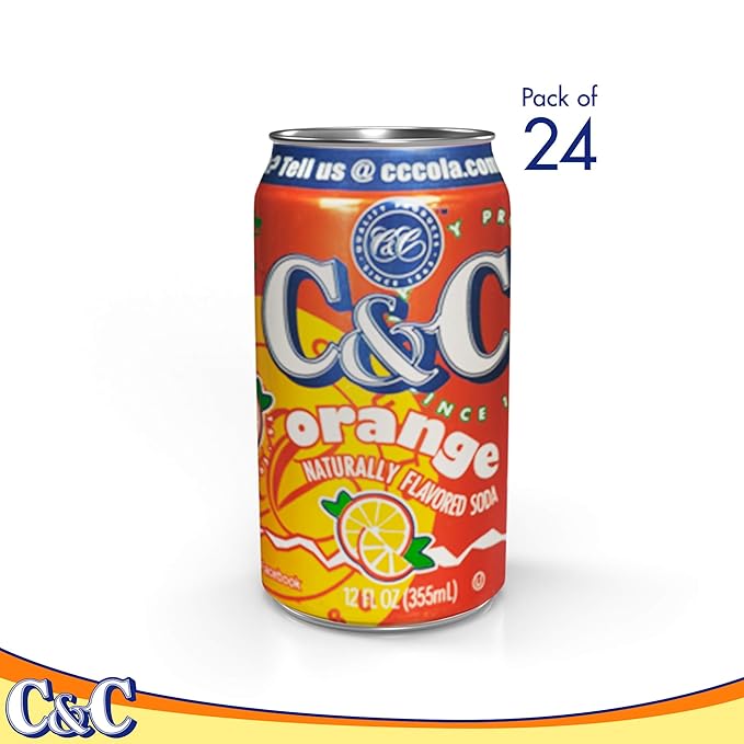 C&ampC Soda Orange 24 Count
