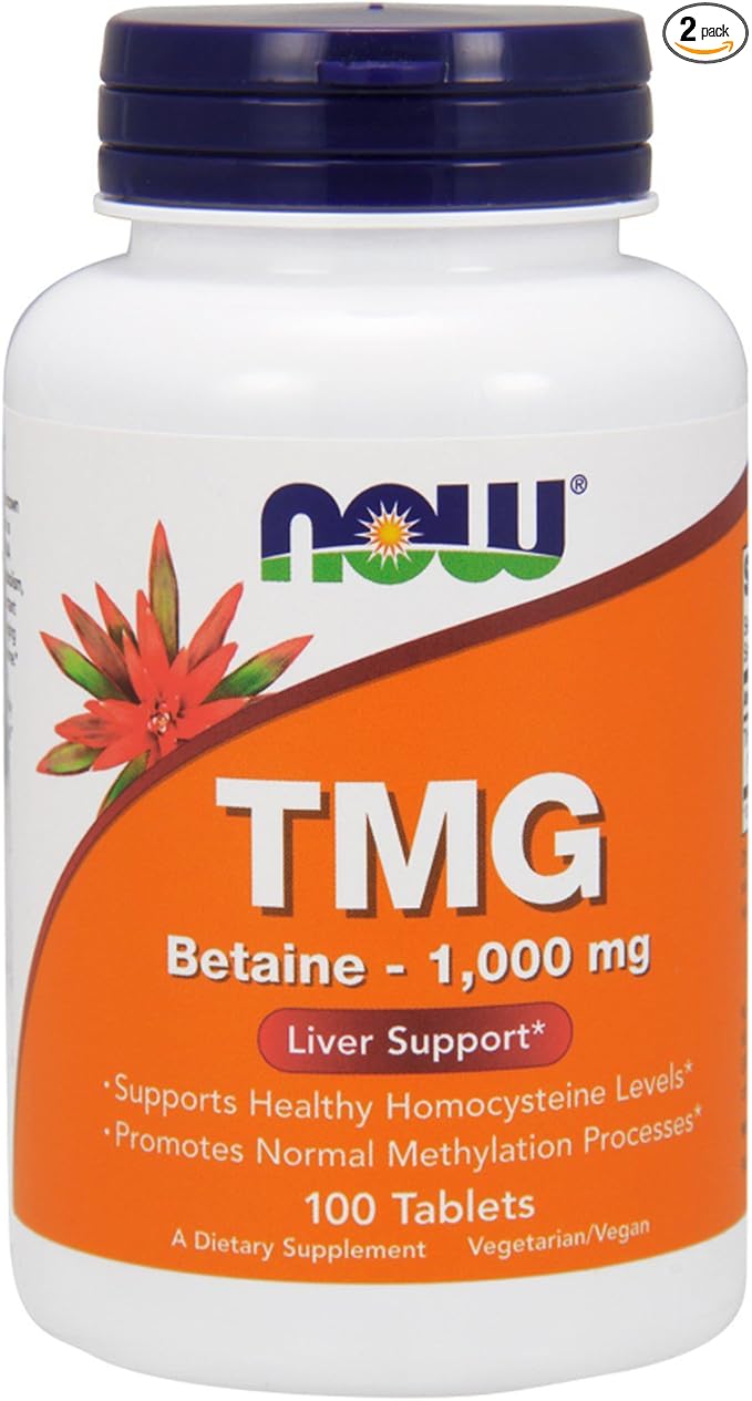 NOW TMG 1000mg 100 Count (Pack of 2)