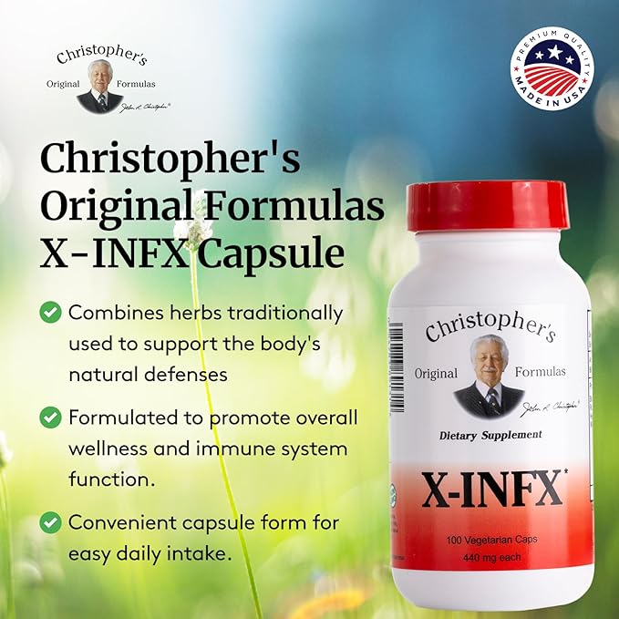 Christopher's Original Formulas X-INFX Formula Natural Immune Support 3 Pack 100 Caps Each