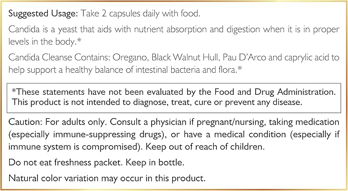 Cocó March N.M.D Candida Cleanse – 30 Day Herbal Detox Cleansing with Digestive Enzymes for Gut Health &amp Immune Support – Gluten Free Vegan Non-GMO Dairy Free Soy Free – 120 Veggie Caps