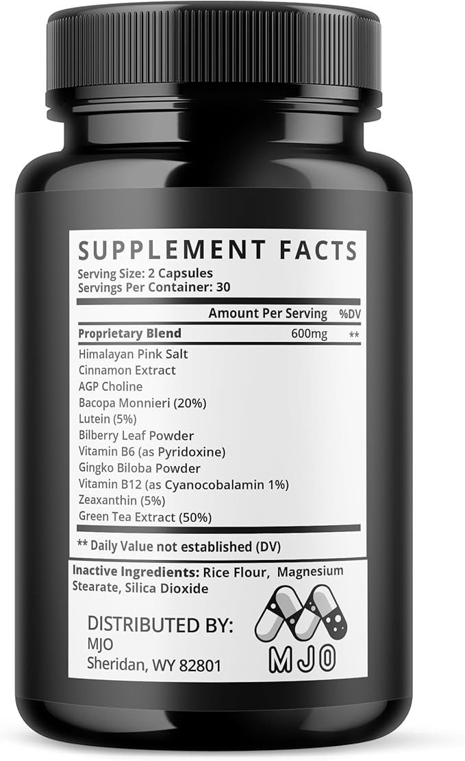 (3 Pack) Memo Blast Capsules Official MemoBlast Supplement Pills with All Natural Ingredients Memo Blast Advanced Brain Health &amp Wellness Support with Premium Vitamins for Women &amp Men (180 C