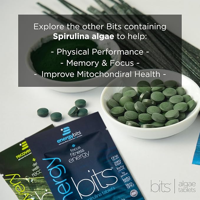 RECOVERYbits - Organic Chlorella Tablets - Plant-Based Algae Superfood - Chlorophyll - Cracked Cell Wall - Energy - Immune System - Detox - Keto - Vegan - Non-GMO - Large Canister - 1000 Tablets