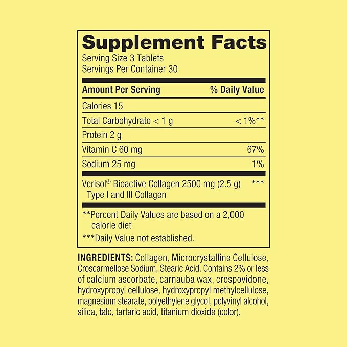 Spring Valley Collagen + C Tablets for Hair/Skin/Nail Health 2500 mg 90 Count Highly Absorbable Collagen Plus Vitamin C Bundle with Luall's 45 Diabetes Decoded