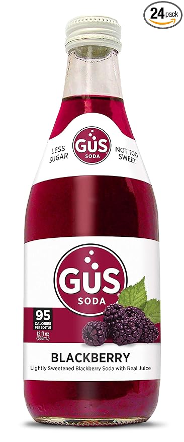 GuS Soda - Dry Blackberry - 12 oz (24 Glass Bottles)