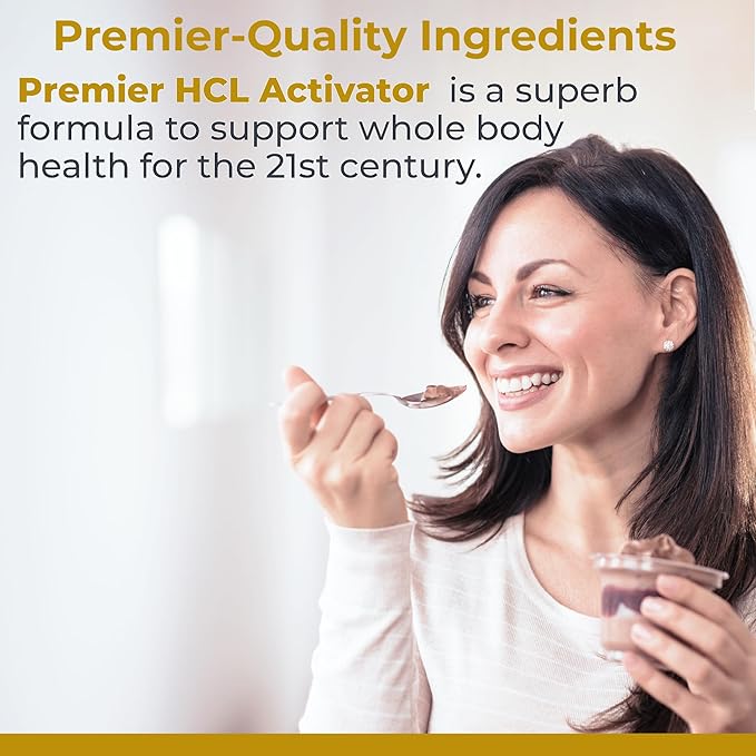 Premier Research Labs Premier HCL Activator - Pepsin Digestive Enzymes Supplement for Optimal Digestive Function for Men &amp Women Low Stomach Acid Nutrient Absorption - 90 Vegetarian Capsules