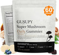 Lions Mane Mushroom Supplement Gummies - All-in-One Daily Mushroom Supplement Gummy 12 Mushroom Blend Cordyceps Chaga Reishi Herbal Brain Supplement for Cognitive Memory &amp Focus60 Gummies