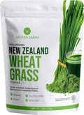 Antler Farms - 100% Pure Organic New Zealand Wheatgrass Powder 40 Servings 200g - Raw Vegan Gluten Free Nutrient Rich High Chlorophyll Wheat Grass Detox Essential Amino Acids Minerals