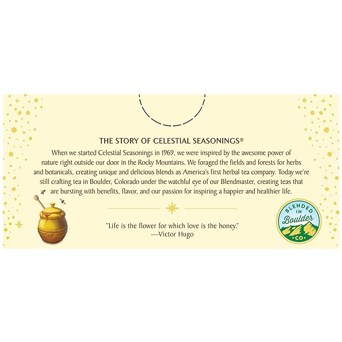 Celestial Seasonings Sleepytime Herbal Tea Honey Caffeine Free Sleep Tea 20 Tea Bags Per Box (Pack of 6)