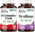 Wild &amp Organic Schisandra 120 Capsules &amp Skullcap 120 Capsules