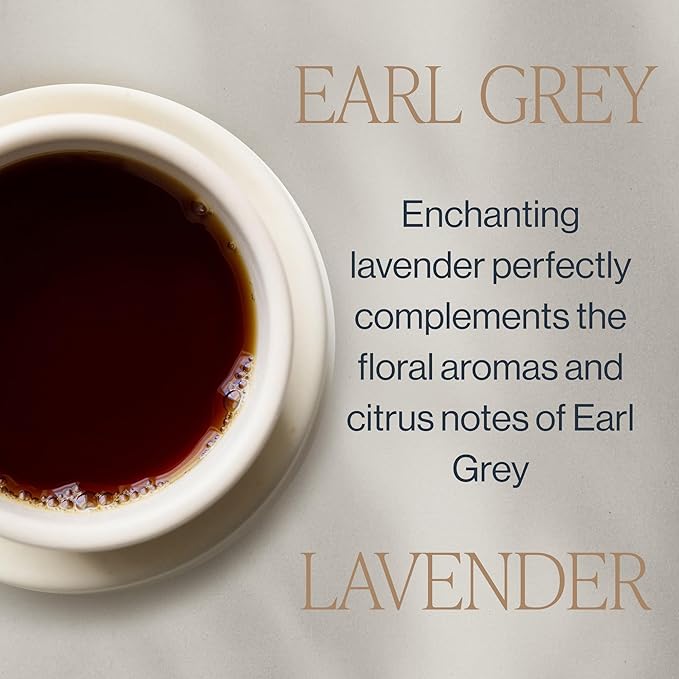 Rishi Tea Earl Grey Lavender Loose Leaf Pure Black Tea - Organic with Bergamot Oil and Lavender Flowers Energizing &amp Caffeinated - 16 Ounces 50+ Servings
