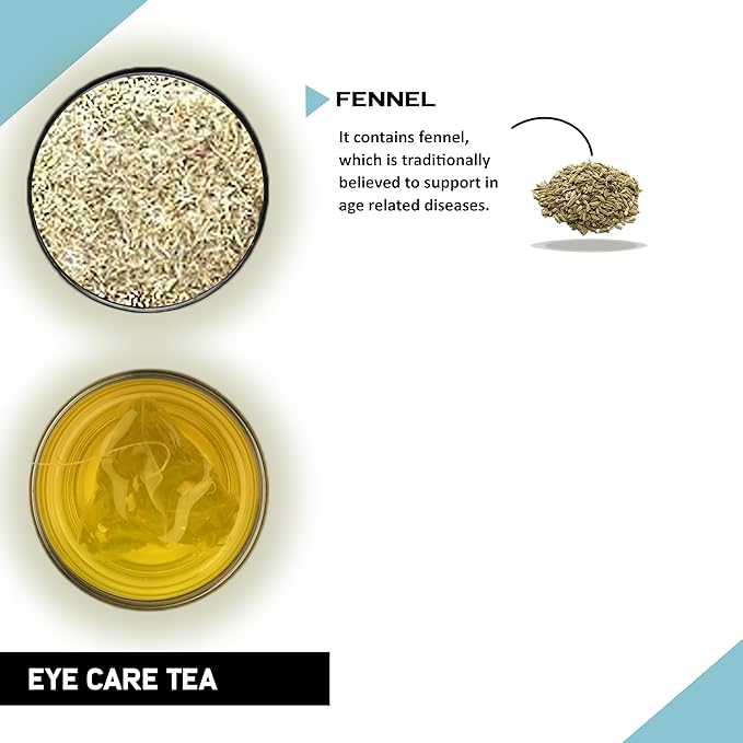 TEACURRY Eye Care Tea (30 Tea Bags Pack of 1 Month) - Helps to Eye Wellness Improve Vision and Promotes Relaxation