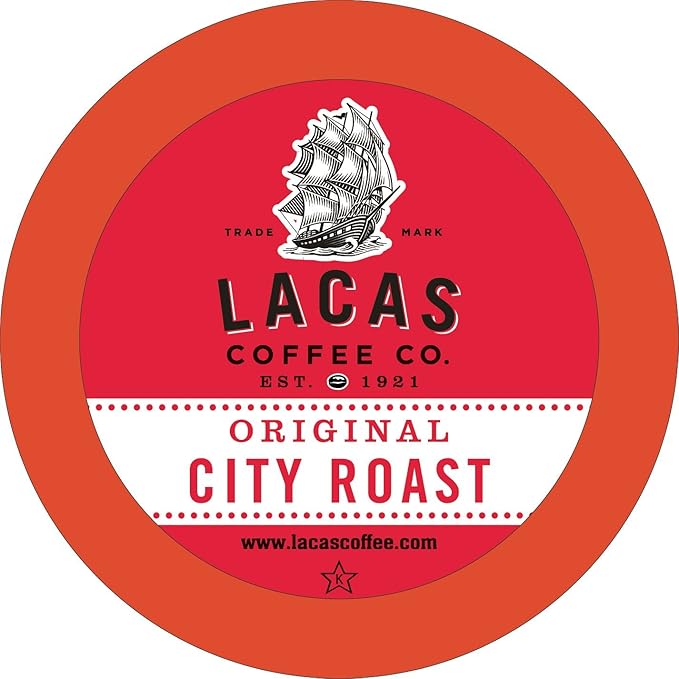 Lacas Coffee Original City Roast Single Serve Cups Compatible with Keurig K-Cup Brewers 24 Count