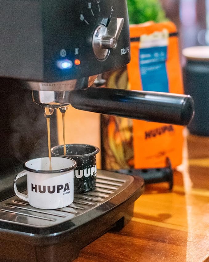 HUUPA Premium Wood-Fired Roasted Coffee Whole Bean High Altitude Arabica Smooth Flavor Sweet Aroma Medium-Dark Roast 16 oz