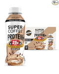 SUPER COFFEE Protein+ Keto Protein Coffee (0g Added Sugar 25g Protein 150 Calories) [Caffe Latte] 12 Fl Oz 12 Pack | Iced Smart Coffee Drinks
