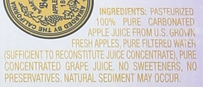 Martinelli's Sparkling Apple Grape 25.4 oz. (Pack of 12)