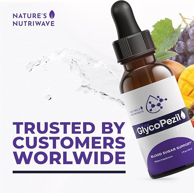 GlycoPezil – Daily Liquid Botanical Supplement with Chromium Maca Root Ginseng &amp Plant Extracts – Clean Stimulant-Free Formula – GMP-Certifed Non-GMO Made in USA - 2 fl oz 2 Month Supply