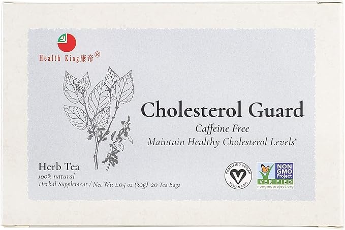 Health King Cholesterol Guard Herb Tea Teabags 20-Count Box (Pack of 4)