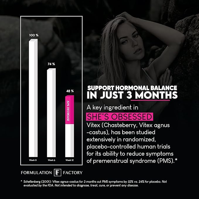 Formulation Factory She's Obsessed: 10-in-1 Hormone Balance Maximizer with Shilajit Maca Ashwagandha DIM Dong Quai Zinc &amp More for Vitality &amp Balance 240 Count (Pack of 2)