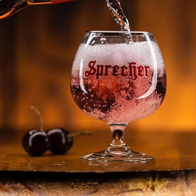 Sprecher Cherry Cola in 16 fl oz Glass Bottles (12 Pack) Fire-Brewed Craft Soda with Real Honey Caffeine-Free Gluten-Free Kosher Gourmet Handcrafted Soft Drink