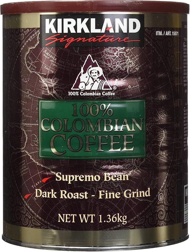 Signature 100% Colombian Coffee Supremo Bean Dark Roast-Fine Grind 6 Pound Signature-wy
