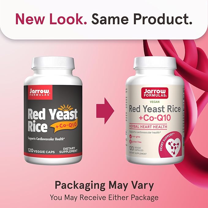 Jarrow Formulas Red Yeast Rice 1200 mg &amp Co-Q10 100 mg Per Serving-120 Veggie Caps-60 Servings &amp Heart Health-Vegan &amp Milk Thistle 150 mg with 30:1 Standardized Silymarin Extract