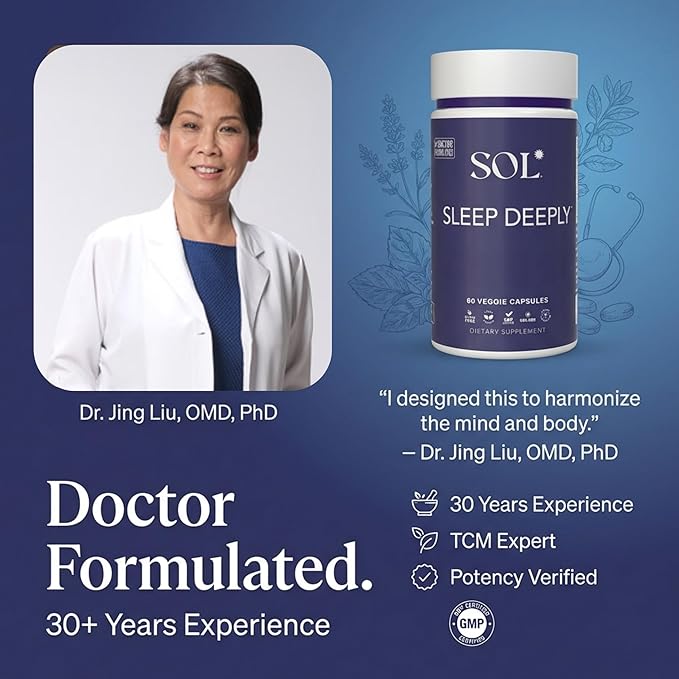 Sleep Aid Without Melatonin for Adults - 60 Capsules - Herbal Vegan &amp Gluten Free Sleep Supplement Aid - Pastillas para dormir - Sleep Deeply Made in The USA