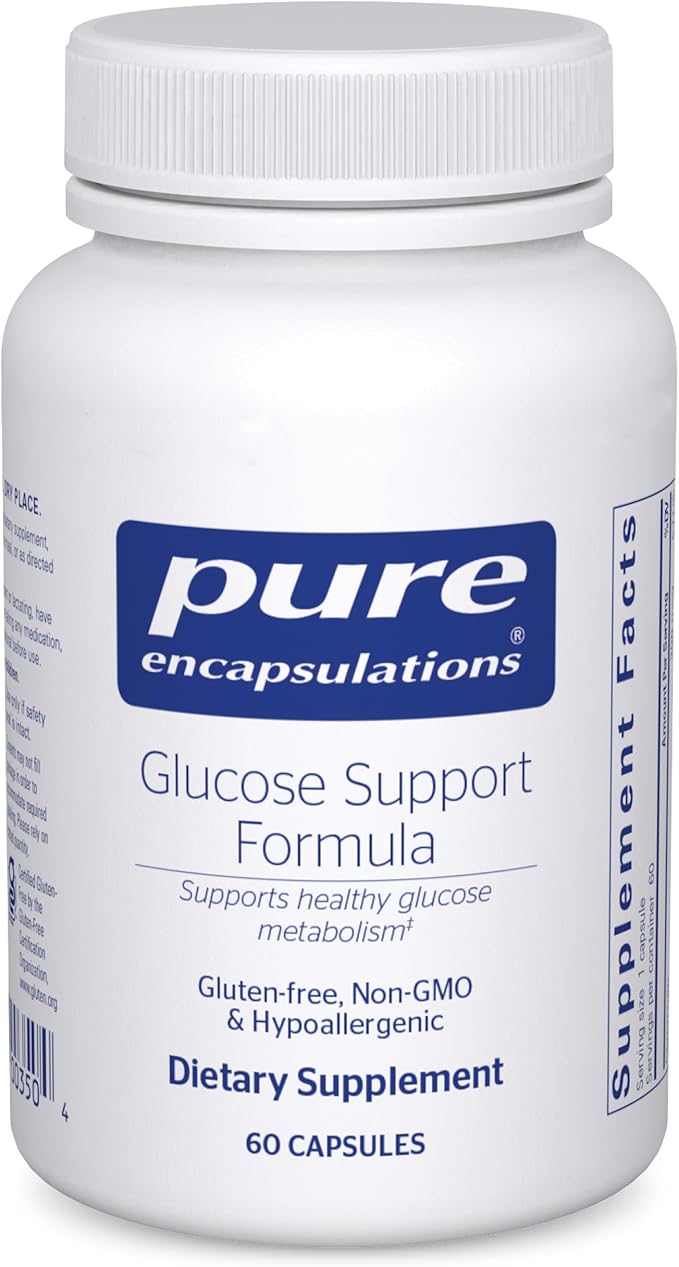 Pure Encapsulations Glucose Support Formula | Hypoallergenic Supplement Supports Healthy Pancreas Function and Carbohydrate Metabolism | 60 Capsules