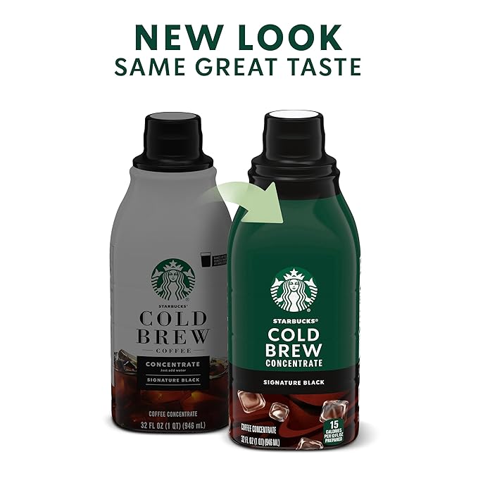 Starbucks Cold Brew Coffee ConcentrateSignature Black Iced Coffee32 fl oz(Pack of 5)