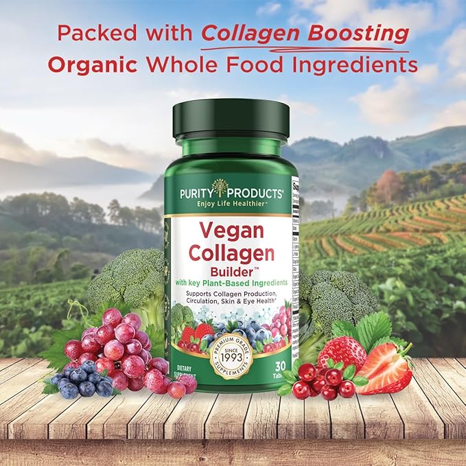 Purity Products Bundle - MyBiotin ProClinical + Vegan Collagen Builder MyBiotin ProClinical (Biotin MB40X Matrix Astaxanthin) - Vegan Collagen Builder (w/Key Plant-Based Ingredients &amp More)