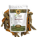Organic Way Dried Buckthorn Bark (Frangula Alnus) Cut &amp Sifted - Organic &amp Kosher Certified | Raw Vegan Non GMO &amp Gluten Free | USDA Certified | Origin - Albania (1LBS / 16Oz)
