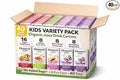 Kids Variety Pack Organic Juice Drink Cartons 40 Count (6 fl oz Each) – Super Fruit Punch Appley Ever After Berry Good Lemonade &amp Goodness Grapeness – USDA Organic No Added Sugar