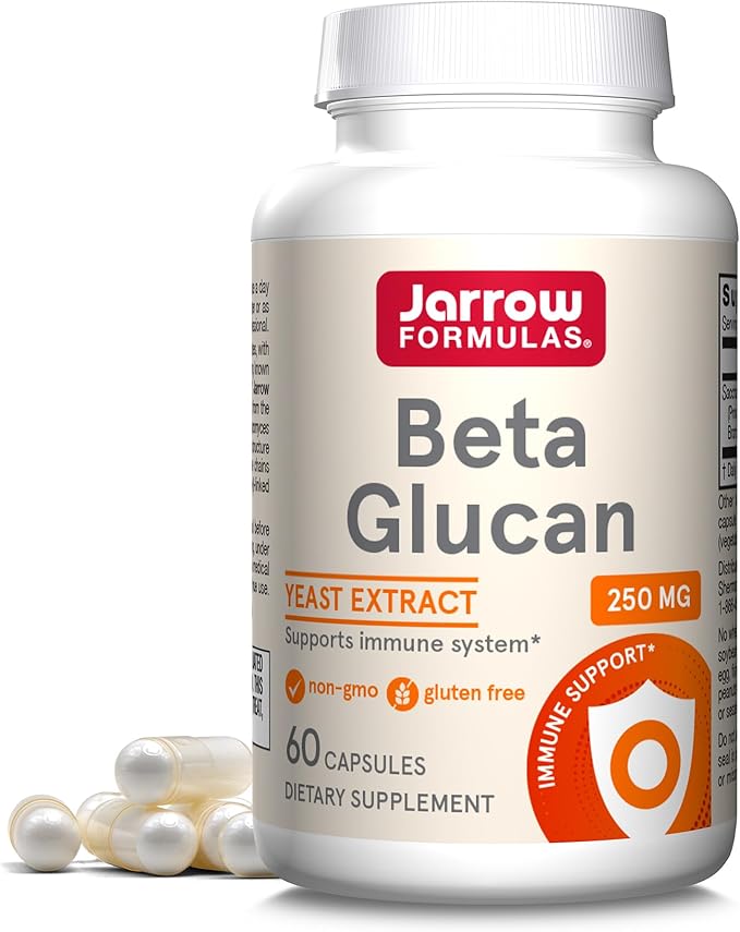 Jarrow Formulas® Beta Glucan Dietary Supplement Immune Support for Immune Health 60 Capsules 60 Day Supply