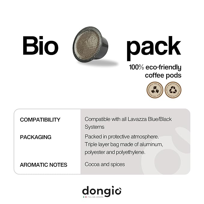Dongiò Caffè - Capsule compatibili con Lavazza Blue 40 (40 Count Espresso Venezia (dek))