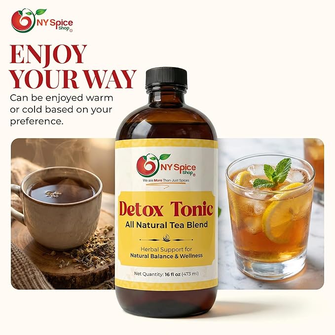 NY Spice Shop Detox Tonic Natural Tea Blend – All-Natural Beverage for Everyday Use – Carefully Crafted Herbal Infusion with Natural Ingredients – Loose Tea Blend – 2 Count