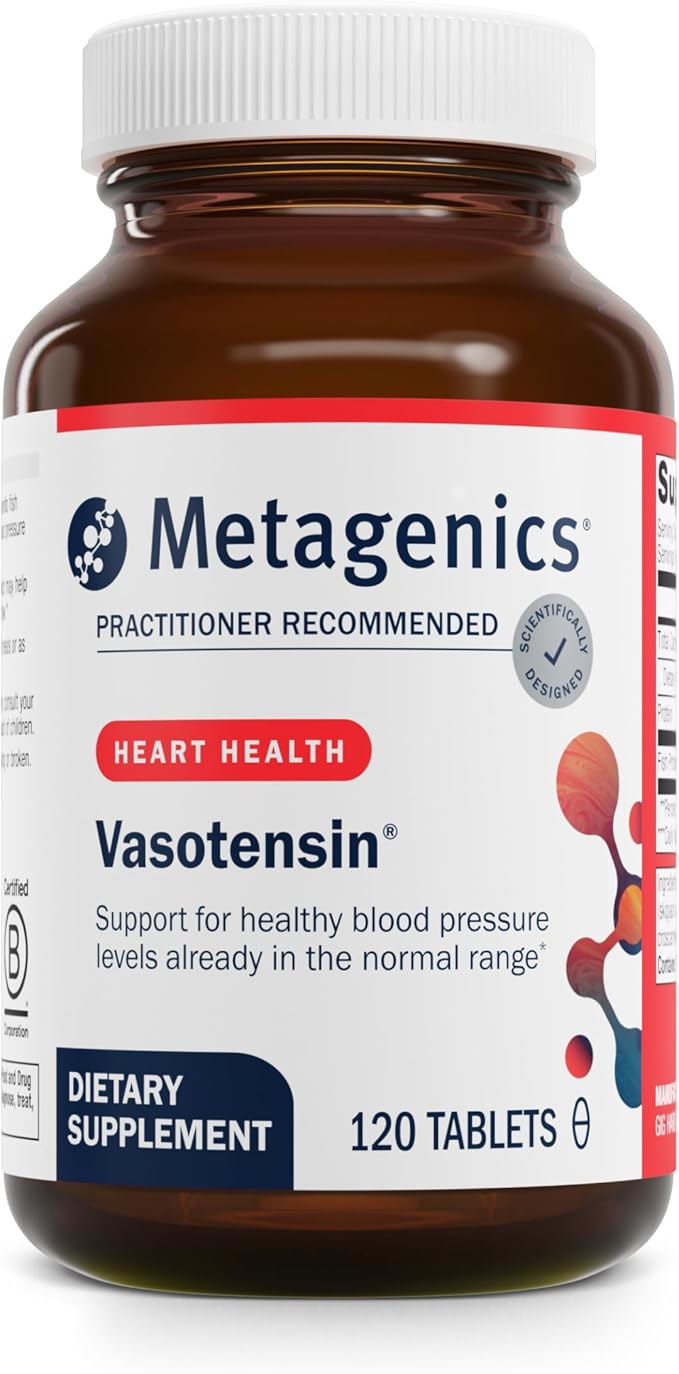 Metagenics Vasotensin - Bonito Peptide Supplement for Blood Pressure Support* - Fish Protein Formula for Circulatory &amp Heart Health* - Non-GMO Gluten-Free - 120 Tablets
