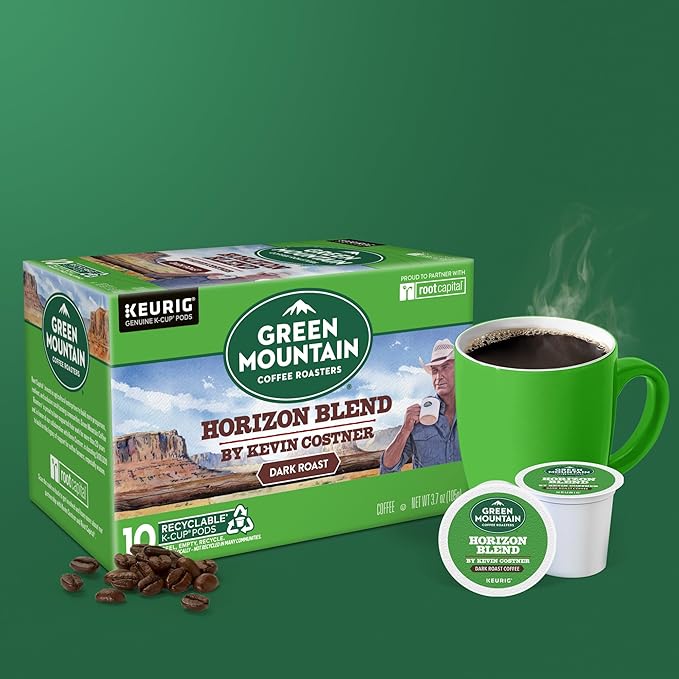 Green Mountain Coffee Roasters Horizon Blend Coffee by Kevin Costner Keurig Single Serve K-Cup Pods 60-Count (6 x 10 Count Boxes)
