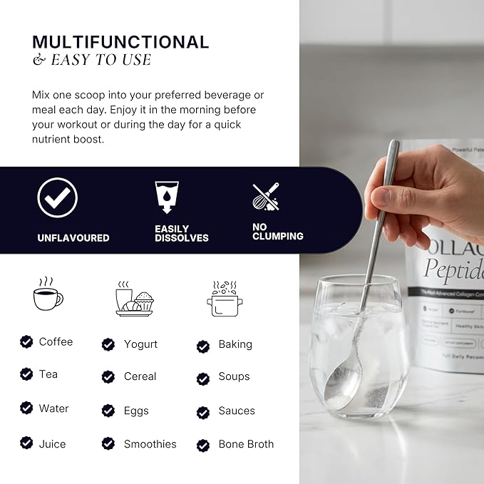 The Intelligent Health FORTIBONE® FORTIGEL® &amp VERISOL® Premium Bioactive Collagen Peptides Powder Bone Support Functional Blend Grass Fed Bovine Hydrolyzed Collagen Unflavored 30 Servings