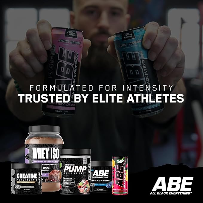All Black Everything Performance Energy Drink | Zero Calories Sugar Free | 200mg Caffeine | Beta Alanine &amp Citrulline | Pre-Workout Sport Drink for Men &amp Women | ICEE Cherry | 12 Pack