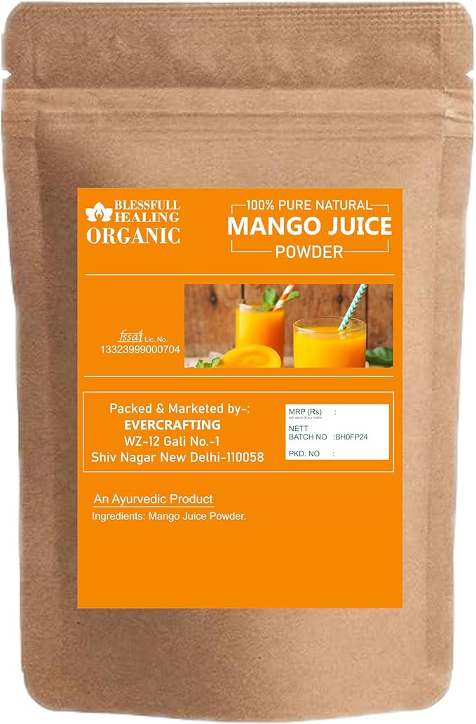 Blessfull Healing Organic Mango Juice Powder 100% Pure Natural 300 Gram / 10.58 oz