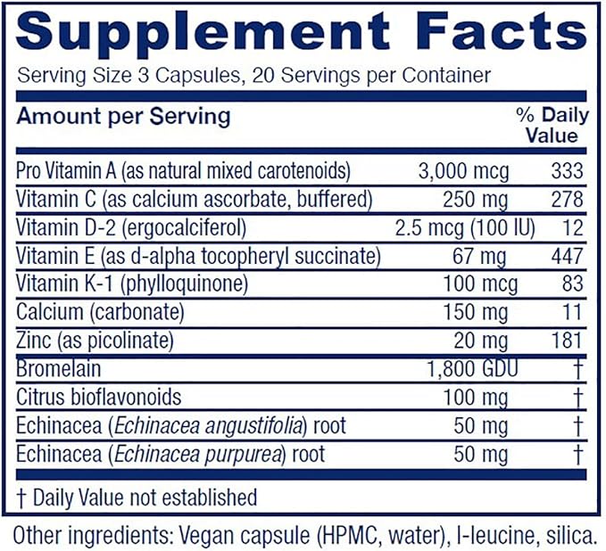 Vitanica Opti-Recovery Pre &amp Post Surgery Support Wound Care BBL Tummy Tuck C Section &amp Postpartum Vitamin Essentials Healing Support Scar Shoulder Hysterectomy Breast &amp Lipo Veg