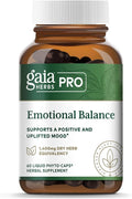 GAIA HERBS PRO Emotional Balance - Supports Stress &amp Cognitive Health* - St. John's Wort Passionflower Vervain &amp Oats - Vegan - 60 Liquid Phyto-Caps (60 Servings)
